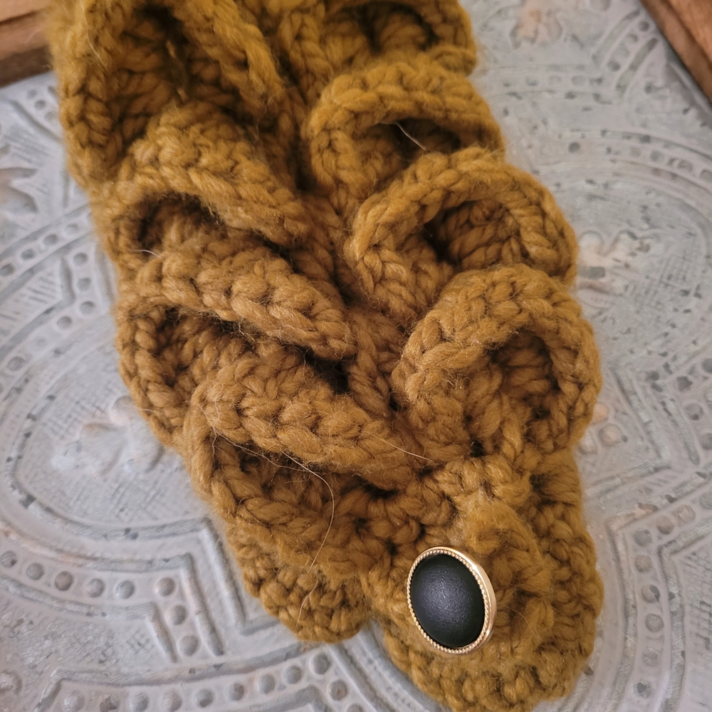 Chunky Knit Mustard Headband